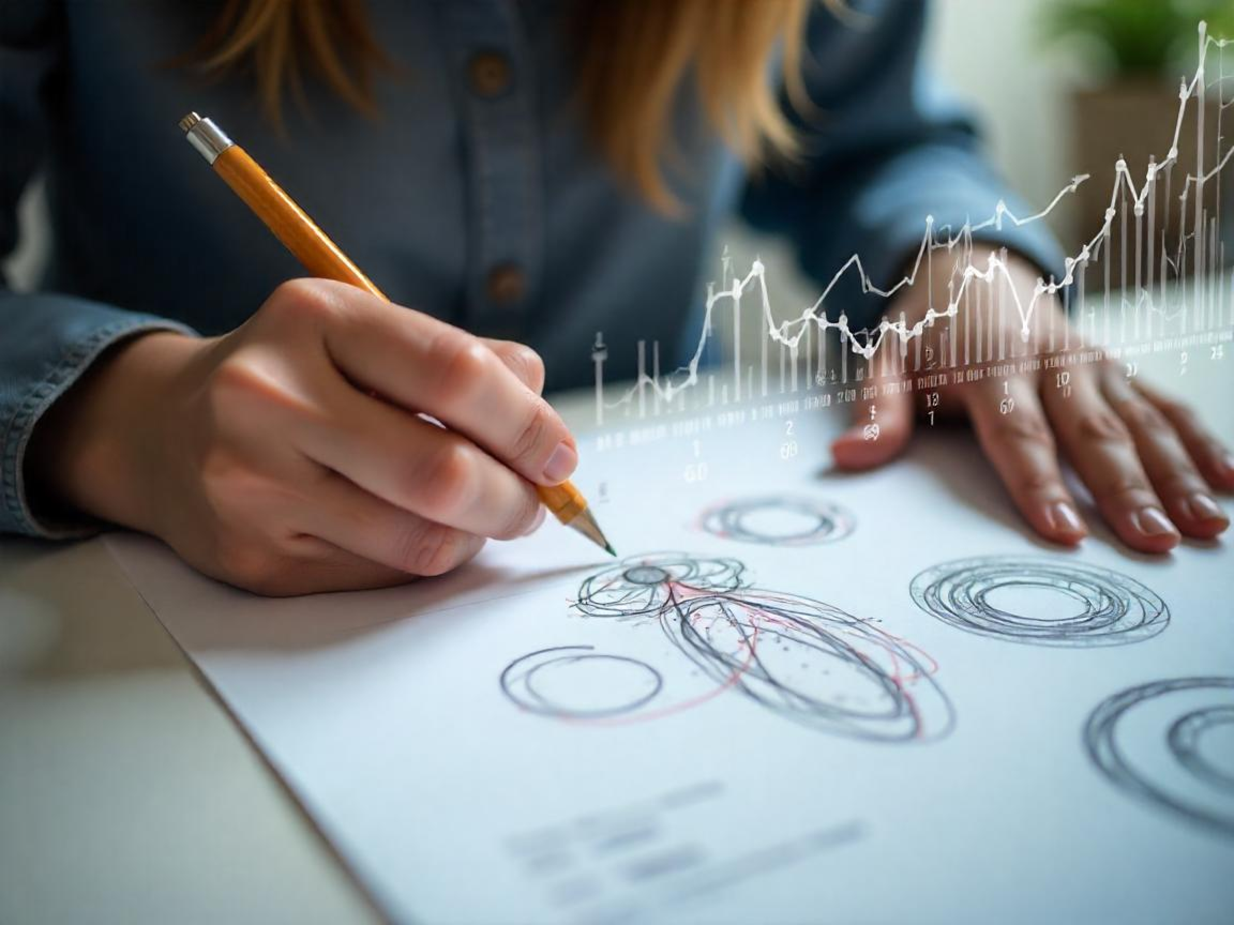 jewellery designer sketching