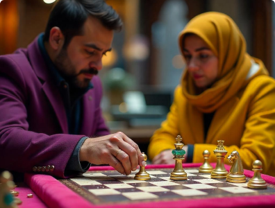 Two Person playing Chess