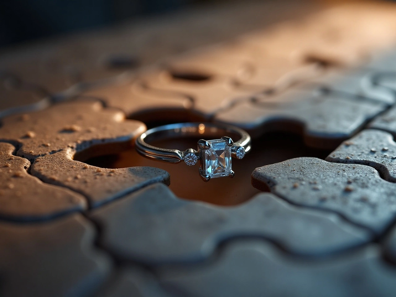 Diamond in the missing piece of puzzel