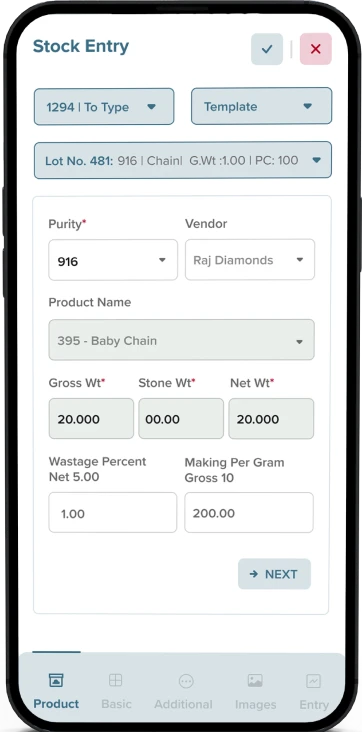 ERP Software Stock entry Data