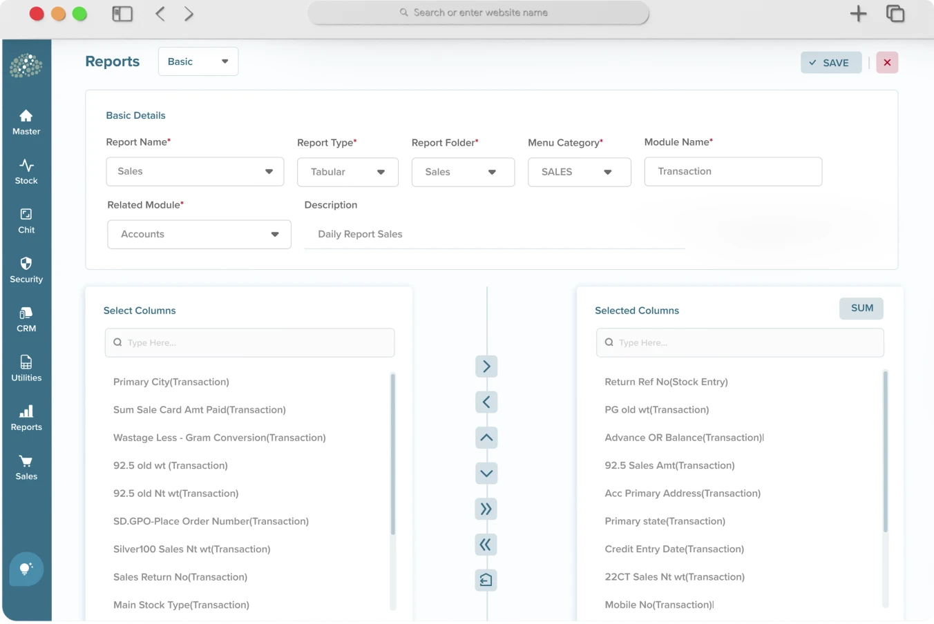 ERP Software Reportd Data