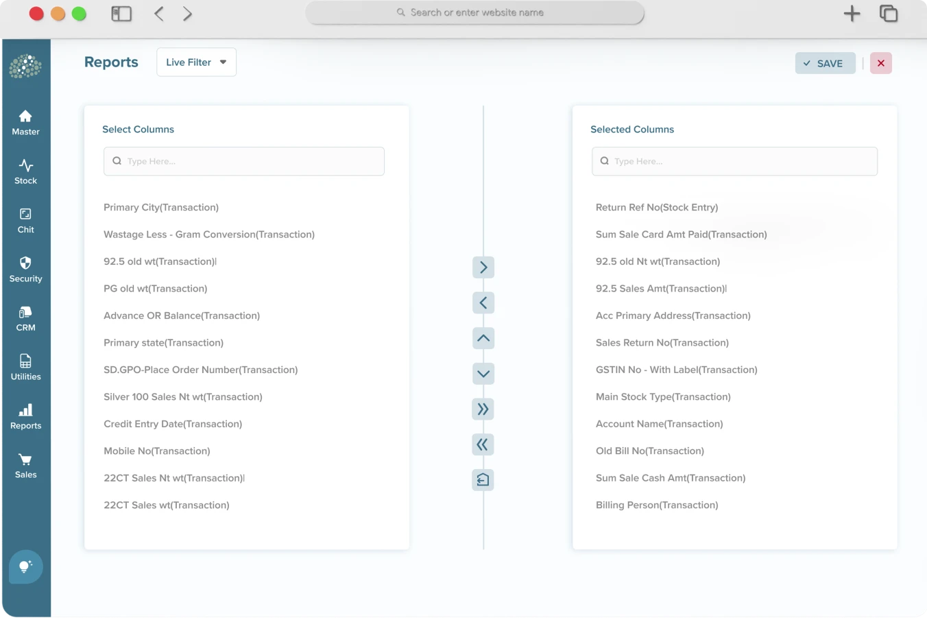 ERP Software Reports Details Data