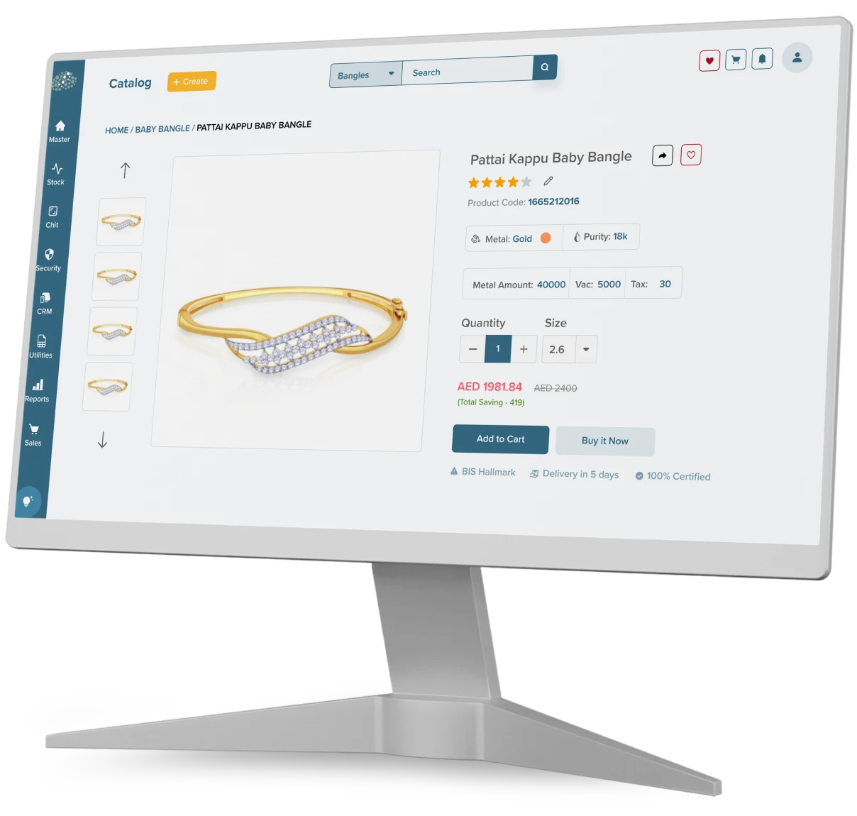 ERP Software Jewellery Product Detailing